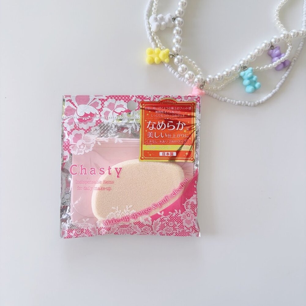 Chasty Makeup Sponge in Pink Floral Packaging